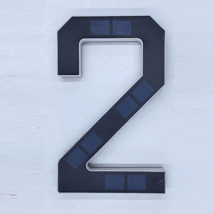 LED Solar House Number Light - Waterproof Address Sign with Light Sensor for Outdoor Home, Yard & Wall Decor