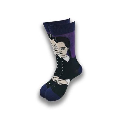 Men's Cartoon Character Crew Socks - Fun Novelty Cotton Casual Socks