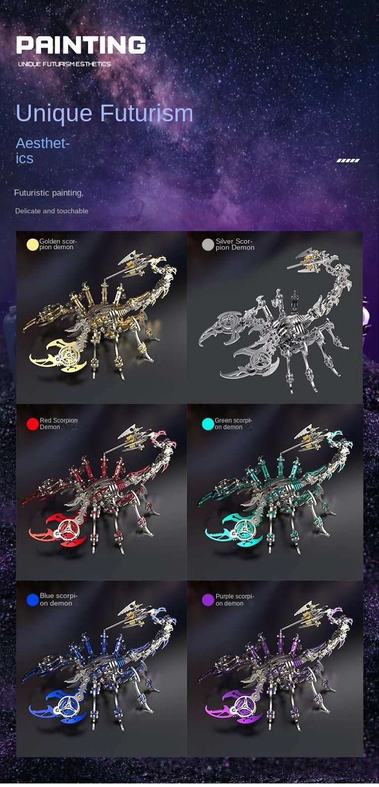 3D Metal Mechanical Insect Puzzle – Anti-Stress Assembly Toy Kit for Kids and Adults