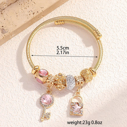 Fashionable Women's Stainless Steel Multi-Element Bracelet – Ideal for Daily Wear, Parties & Festival Gifts
