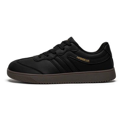 HOBIBEAR Unisex Wide Toe Sneakers – Retro Casual Lace-Up Leather Shoes for Men & Women