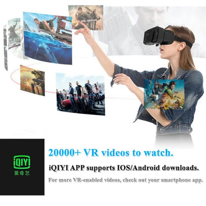 Shinecon 3D VR Headset – Virtual Reality Glasses with Helmet Lenses for Smartphones