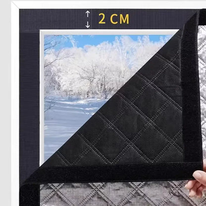 Winter Thermal Insulation Curtains - Windproof Blackout Window Cover for Bedroom Warmth, Noise Reduction & Privacy