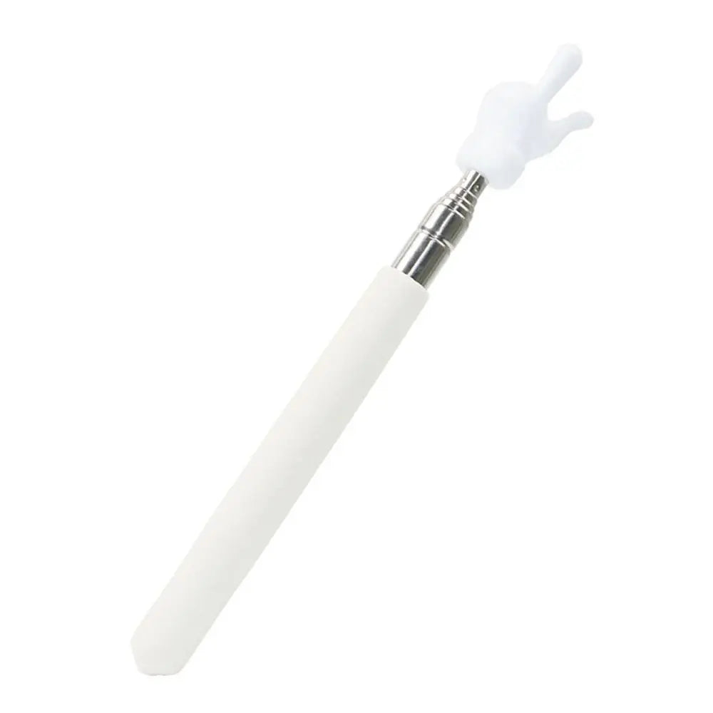 Stainless Steel Telescopic Teaching Pointer – Finger-Design Reading & Presentation Stick for School & Office Supplies