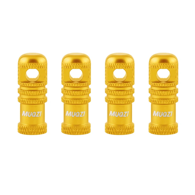 MUQZI 2/4PCS Presta Valve Caps with Core Remover — MTB Tubeless Tire Valve Stem Accessories