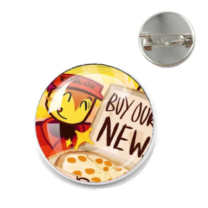 Pizza Character Elliot Game Forsaken Pin Brooch – Funny Meme Backpack Accessory for Friends & Fans Gifts