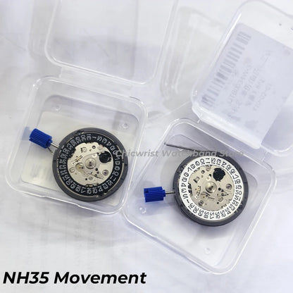 NH35 Premium Automatic Mechanical Movement NH35A 24 Jewels Self-Winding Watch Movement – High Accuracy Replacement with Date Wheel (3/3.8/6 Position)