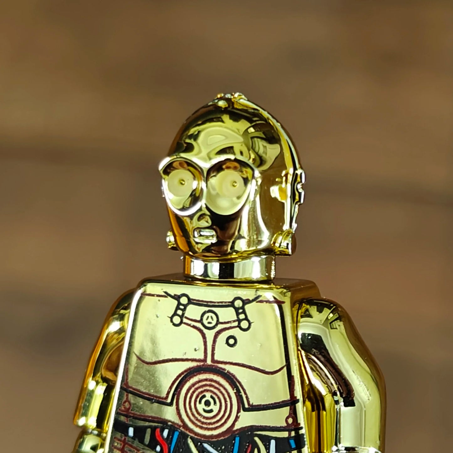 Electroplated Chrome & Gold Mini Building Block Action Figures – Collectible Toy Set