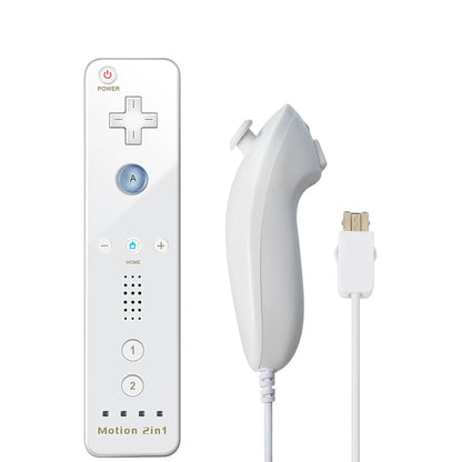 2-in-1 Nintendo Wii Controller Set — Wireless Motion Plus Gamepad with Silicone Case