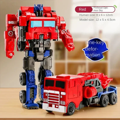 Transformation Car Anime Robot Toy – One-Step Deformation Puzzle Action Figure for Kids