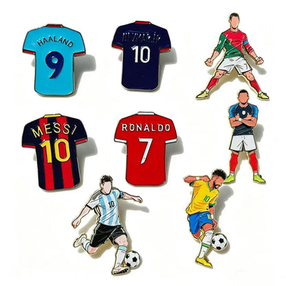 Football Player Enamel Brooch - Creative Sport Metal Lapel Pin Jewelry Gift