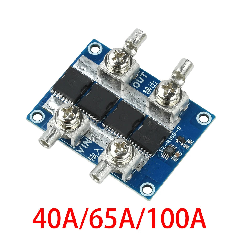 Ideal Diode Module 40A 65A 100A - No-Ground Anti-Reverse Current & Backfeed Protection for Solar and Battery Power Systems