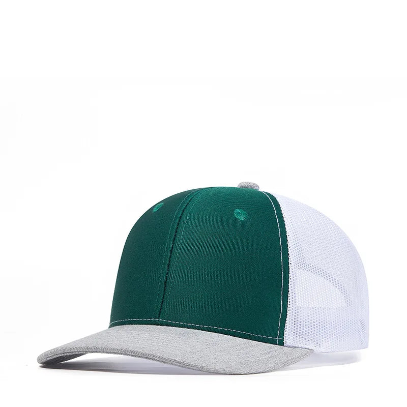 Custom Logo Snapback Hat - Embroidered Mesh Sports Cap for Men & Women, Adjustable Baseball Cap