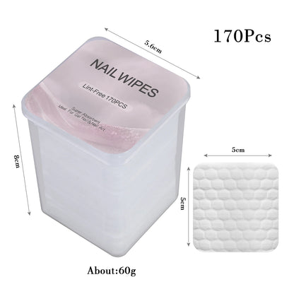Nail Polish Remover Wipes – Non-Woven Nail Cleaning Pads for Women & Beauty Salon Use