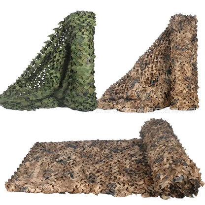 Military Camouflage Net - Hunting Garden Gazebo & Car Awning Shade Cover in Jungle, Desert & Outdoor Colors