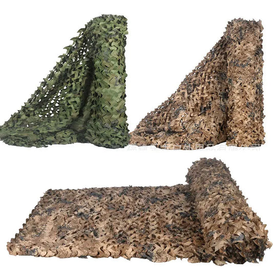 Military Camouflage Net - Hunting Garden Gazebo & Car Awning Shade Cover in Jungle, Desert & Outdoor Colors