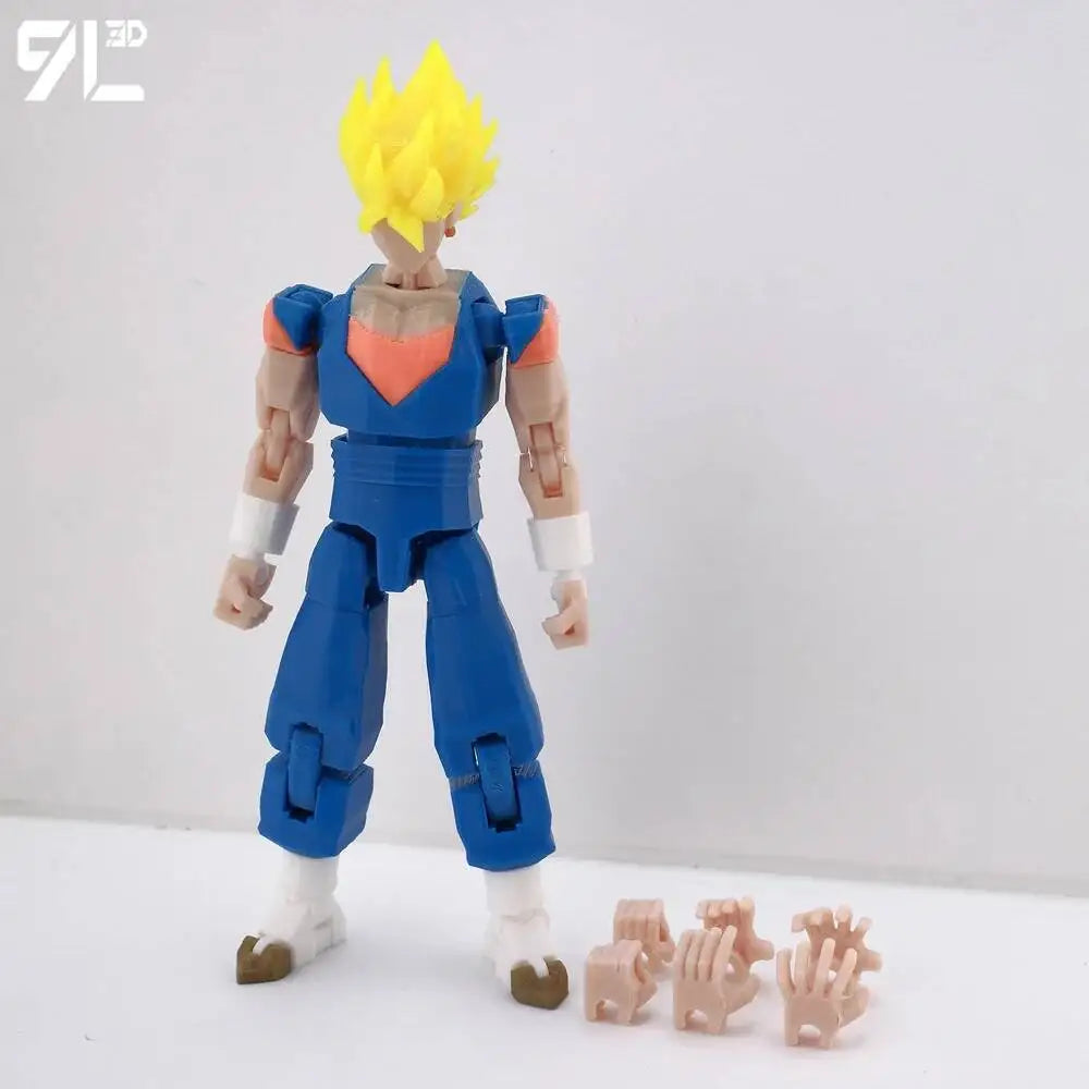 9L3D Articulated Lucky13 & Dummy13 Action Figure - Dragon Ball Goku, Vegeta & Beerus Anime Collectible Toy for Boys