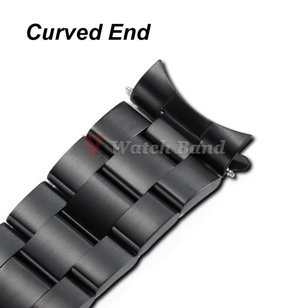 Curved End Stainless Steel Men’s Watch Band for Seiko 5 SKX007/SKX009 – 18mm/20mm/22mm Sport Jubilee Oyster Replacement Strap