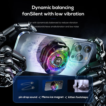 MEMO CX10 Semiconductor Phone Cooler – RGB Magnetic Clip-On Ice-Freezing Phone Cooling Fan for Gaming & Live Streaming Performance Boost