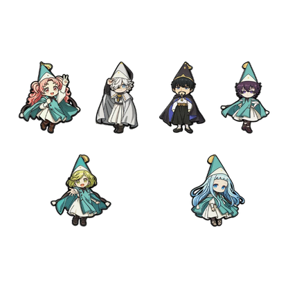 6PCS Witch Hat Atelier Enamel Pins - Coco, Agott, Olruggio and Richeh Anime Chibi Brooch Set