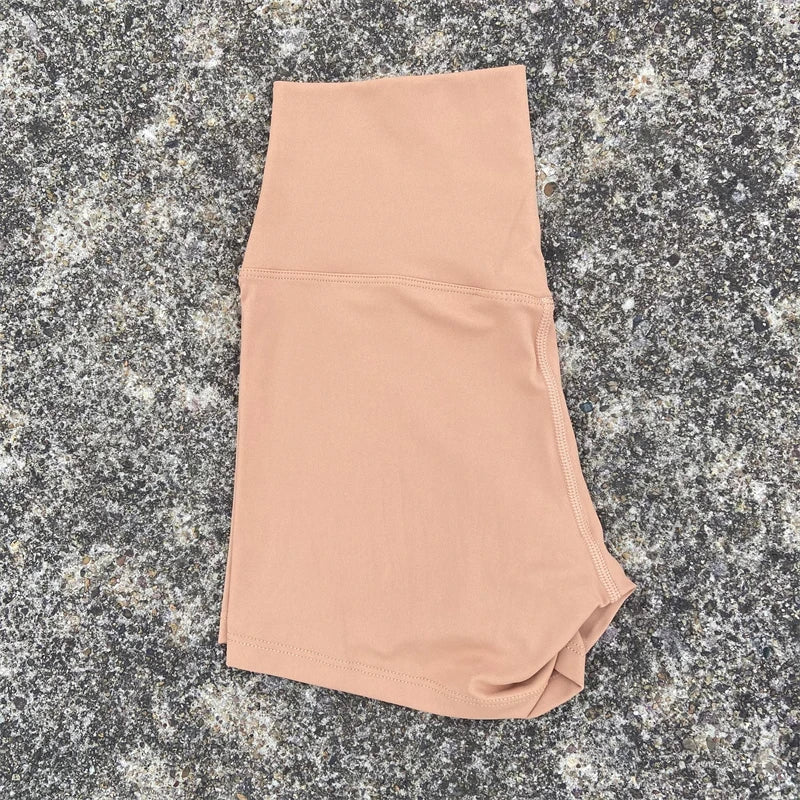 Women’s High Waist Fitness Shorts – Sexy Solid Color Yoga & Cycling Athletic Shorts Squat Proof Workout Training Activewear