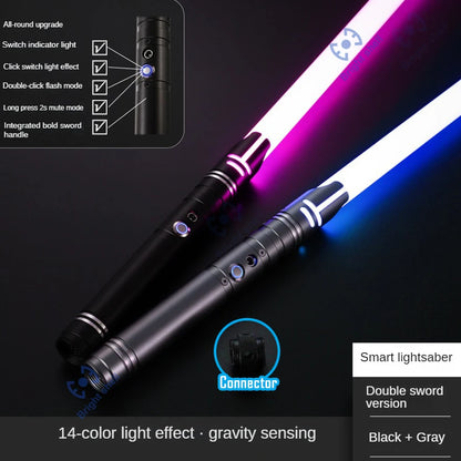 RGB Metal Lightsaber Toy – 15-Color Changing Laser Sword with Sound Effects, Force FX Jedi Blaster Gift for Kids