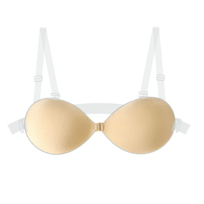 Adhesive Silicone Push-Up Bra - Invisible Backless Lingerie with Transparent Straps for Women