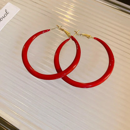 Women’s Shiny Large Circle Cross Hoop Earrings – Rhinestone Geometric High-End Fashion Jewelry