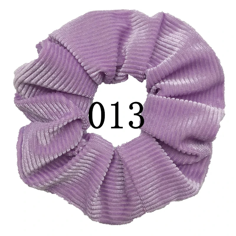 10/6/1Pcs Velvet Hair Scrunchies Set for Women – Solid Color Elastic Ponytail Hair Bands & Headband Accessories (Black Pack)