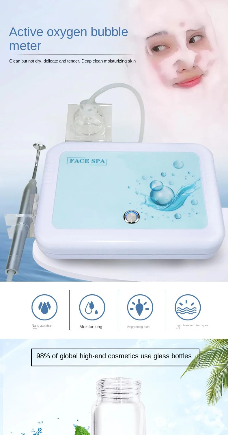 Magic Oxygen Bubble Machine - Deep Clean for Tender White Skin, Cleansing Mites, Beauty Facial Rejuvenation - Japan Management Device