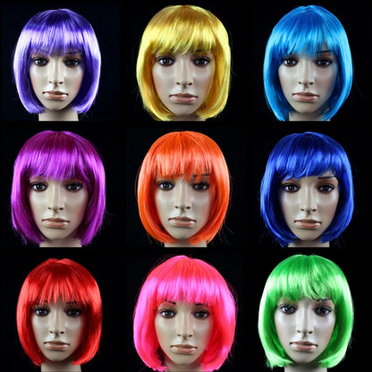 Pretty Short Bob Wig for Women – Natural Fashion Synthetic Wig for Halloween, Cosplay, Anime, and Daily Party Wear