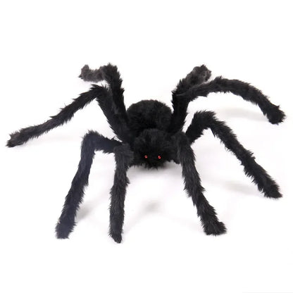 Large Plush Halloween Spider - Outdoor Party Decoration, Haunted House Prop and Prank Decor
