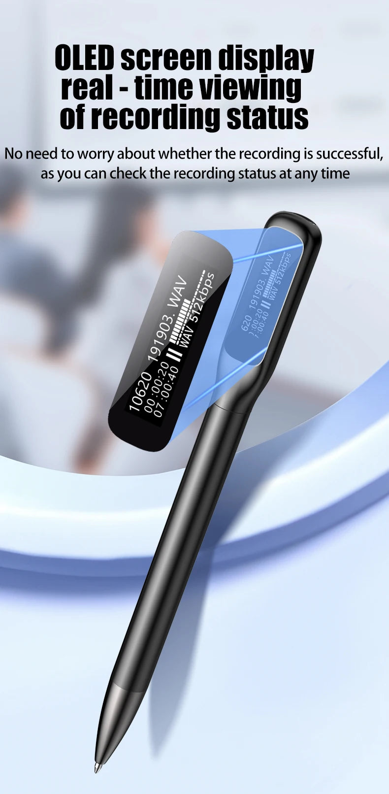 Famue 64GB Professional Meeting Recorder — 360° Omnidirectional, 1536kbps Lossless Audio, 25H Battery, HD Noise Reduction