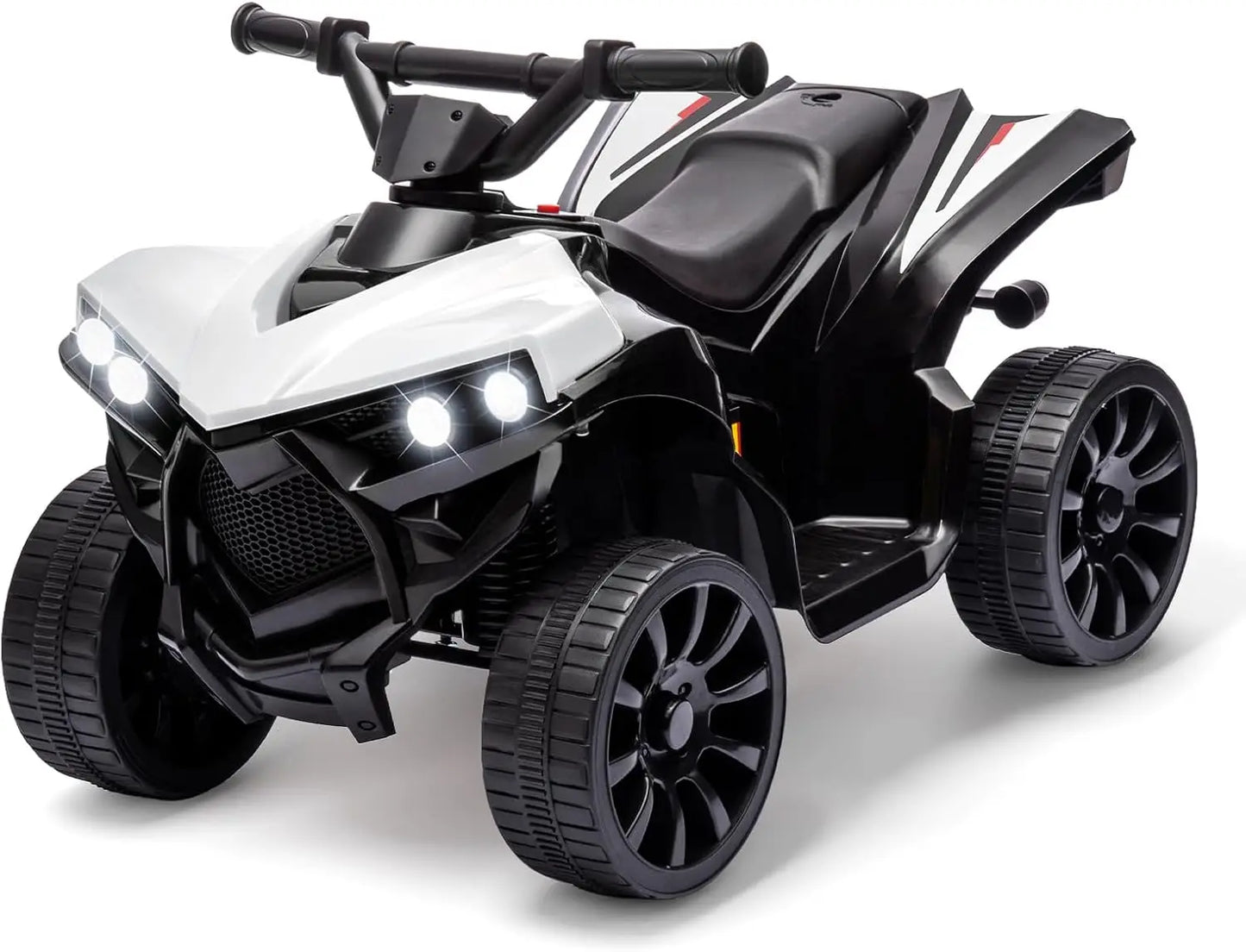 6V Kids Ride-On ATV 4-Wheeler – Electric Quad Car with Music, Foot Pedal, 1.8MPH Max Speed & Durable Wheels