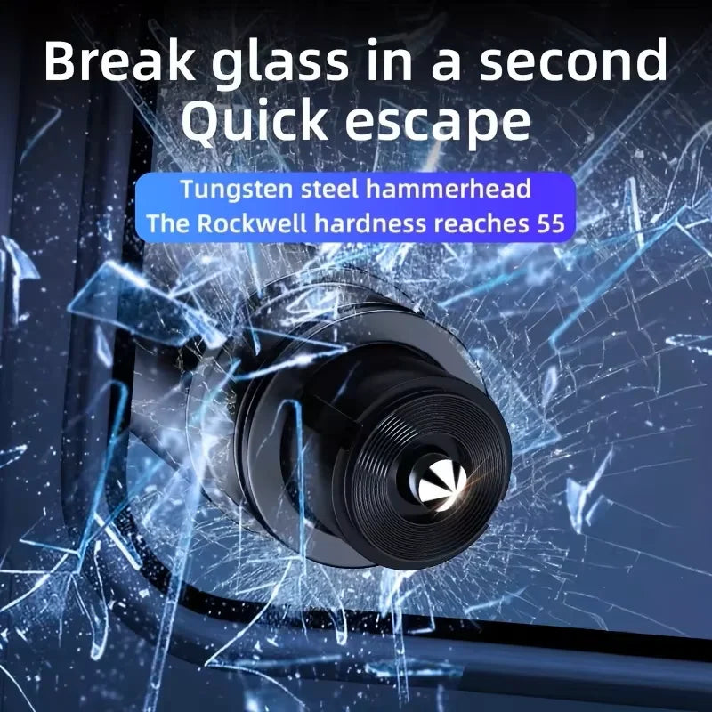 Car Escape Tool 2-in-1 – Window Breaker & Seatbelt Cutter Life-Saving Safety Hammer for Emergencies