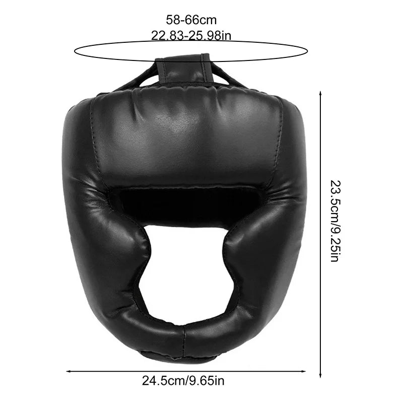 Full-Covered Boxing Helmet - Thickened Head Protector for Men & Women - Karate, Muay Thai, Taekwondo Training Head Guard