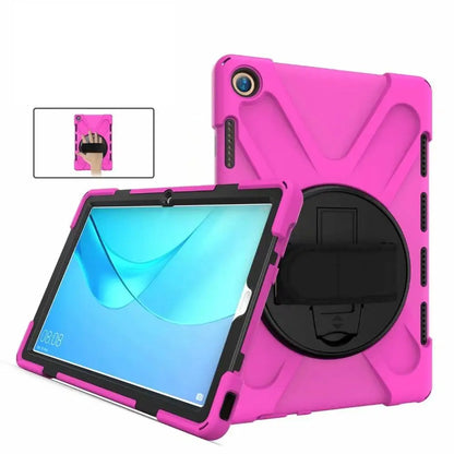 Huawei MediaPad M5 10.8 Case - 360° Rotating Hand Strap Shockproof Protective Stand Cover