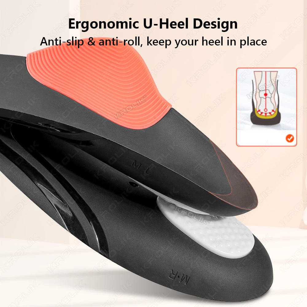 Orthopedic Arch Support Insoles - Lightweight TPU Adjustable Insoles for Flat Feet