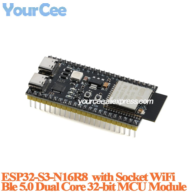 ESP32-S3 Dual Type-C Development Board - N16R8 N8R2 Core Module with Antenna Base for IoT Projects