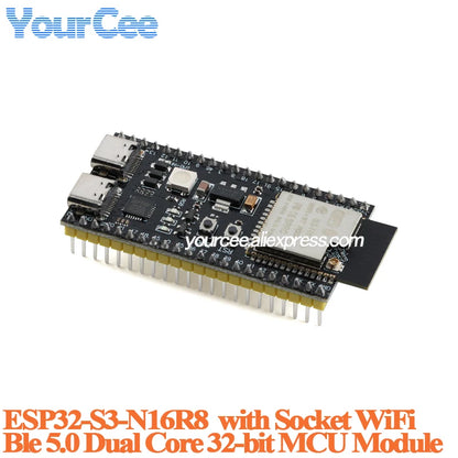 ESP32-S3 Dual Type-C Development Board - N16R8 N8R2 Core Module with Antenna Base for IoT Projects