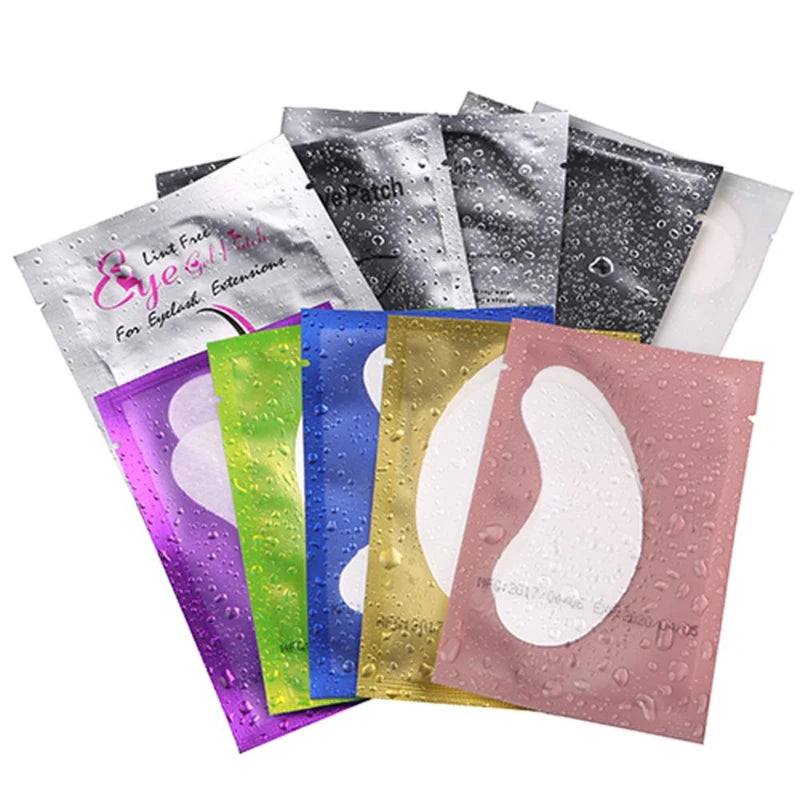100 Pairs Eyelash Extension Eye Patches — Under-Eyelash Stickers for Lash Extensions and Eyelid Building Supplies
