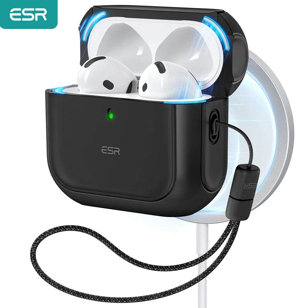 ESR MagSafe Case for AirPods 4th Gen (2024) – Drop Protection Cover with HaloLock for AirPods Pro 1st/2nd Gen (2023/2022)