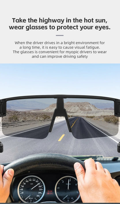 WEST BIKING Large Frame Cycling Glasses — Polarized Photochromic Sunglasses Fit Over Myopic Goggles