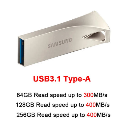 Samsung USB 3.1 Flash Drive - Type-C Metal Pen Drive 64GB–512GB High-Speed Memory Stick