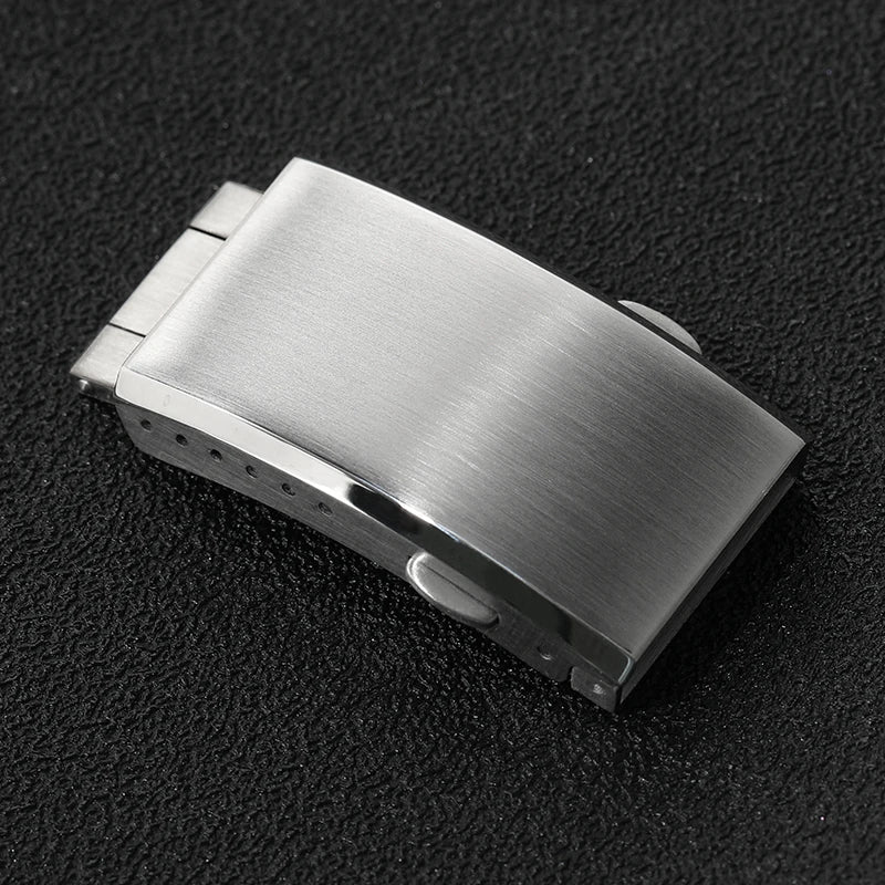 Watchdives Stainless Steel Watch Clasp – 16mm/18mm/20mm/22mm Folding Safety Milled Deployant Replacement Buckle