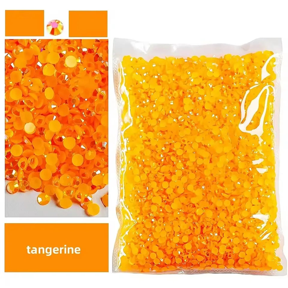 Jelly AB Resin Rhinestones 2-6mm — Non-Hotfix Flat Back Plastic Crystals & Strass Glitters, Large Pack