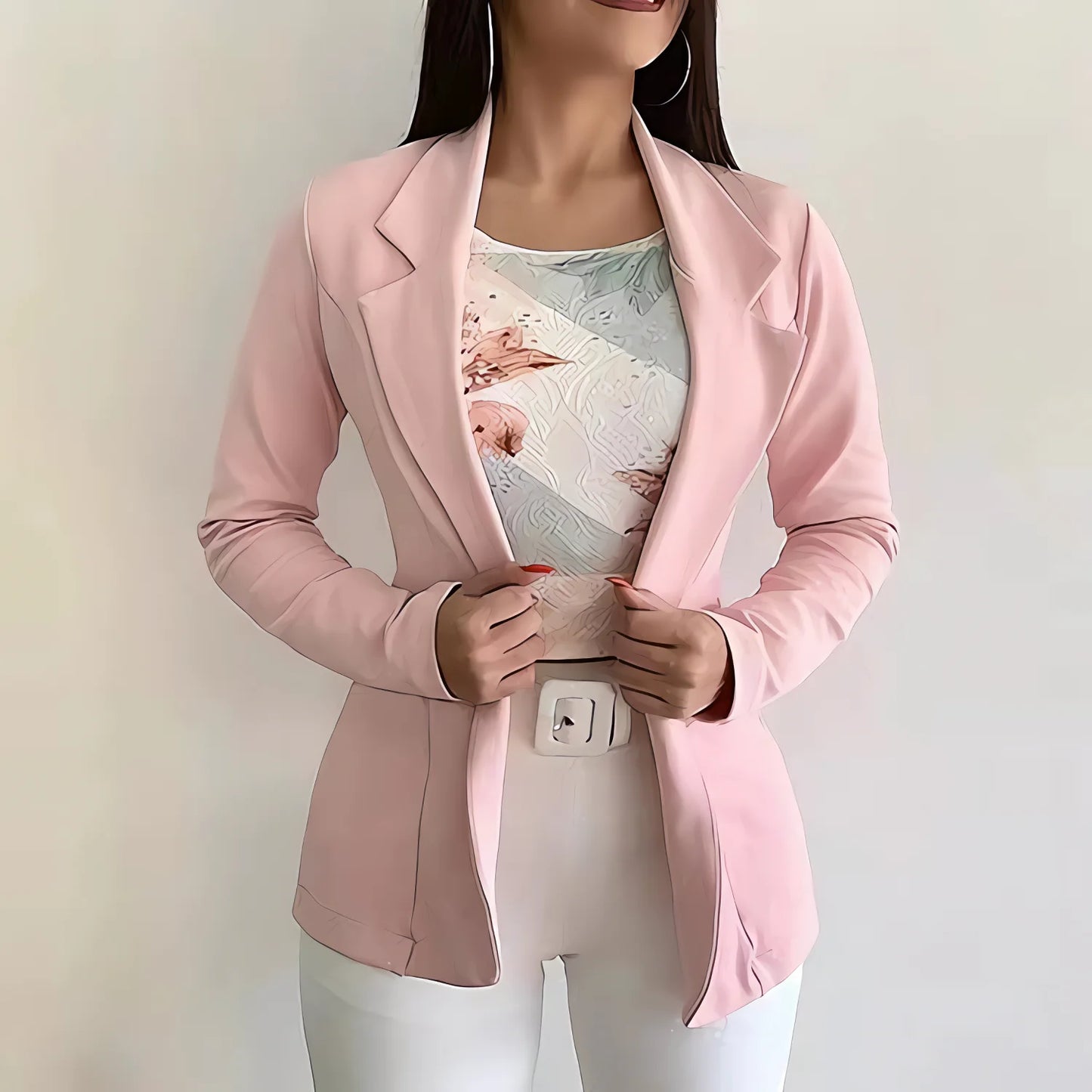 2024 Women's Slim Fit Small Suit Coat – Lapel, Long Sleeve, Sweet Button Design in Multi-Color
