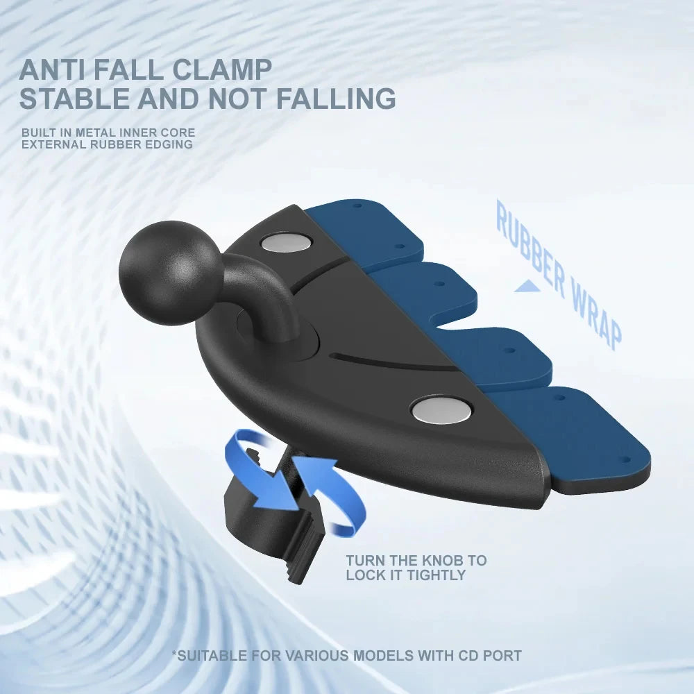 Universal CD Slot Car Mount - Adjustable Tablet and Phone Holder for iPad, Xiaomi Tablets, Smartphones & GPS