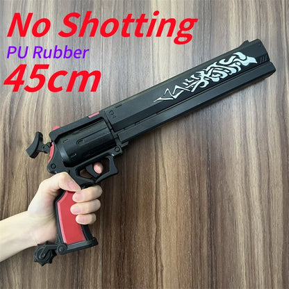 OW Gun Cosplay Meiling Zhou Frost Shock Prop – PU Rubber Weapon Model, Safe Halloween Costume Accessory