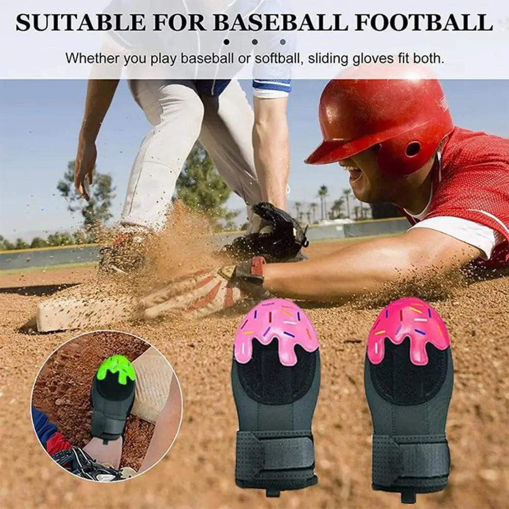 Baseball Sliding Mitt with Adjustable Wrist Compression Strap – Universal Left/Right Hand Glove for Youth & Adults